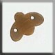 12204 Glass Treasures-Bee 10/7mm Matte Topaz (Qty. 1) MAIN